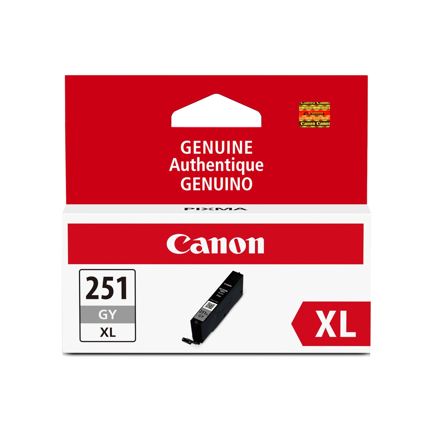 Canon CLI-251XL Genuine Gray Ink Tank, Compatible with MG6320, MG7120, iP8720, and MG7520 Printers