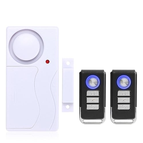 Mengshen Anti-Theft Door Window Alarm, 105 dB Loud Wireless Alarm for Kids Safety Home Security (2 Remote Control Included)