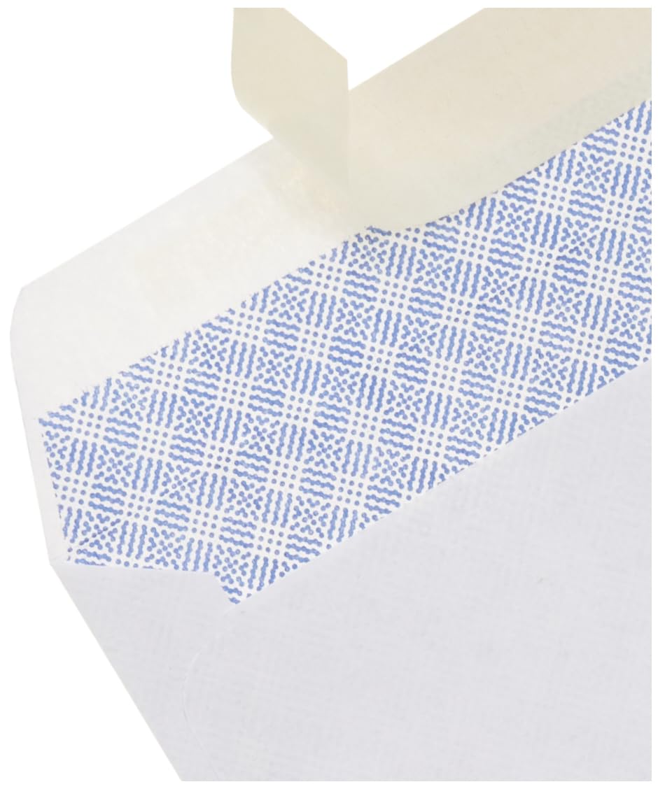 Amazon Basics #10 Security-Tinted Self-Seal Business Envelopes with Left Window for Invoices and Documents, White, 500-Pack