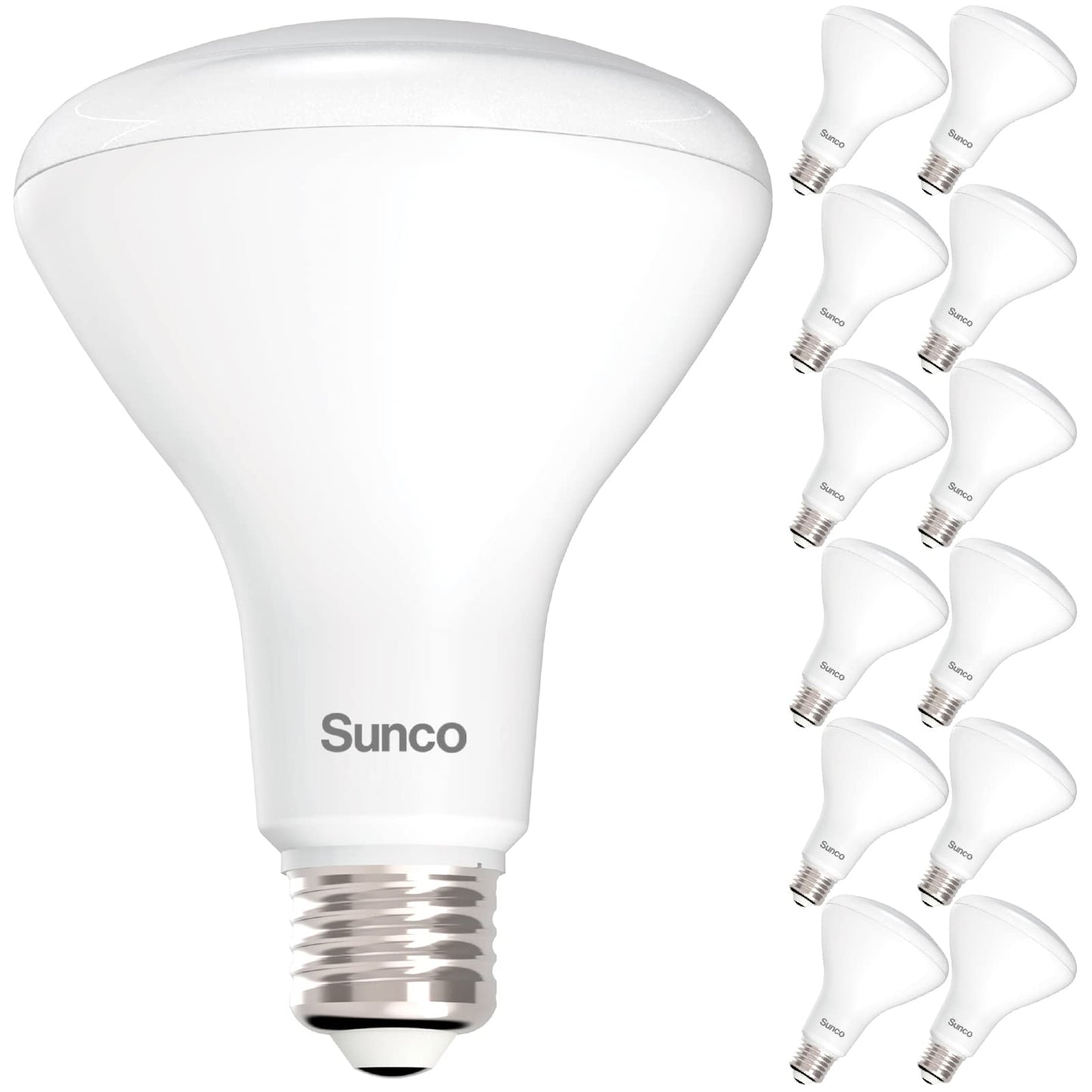 Sunco 12 Pack BR30 LED Bulb Flood Light, E26, 11W=65W, 3000K Warm White