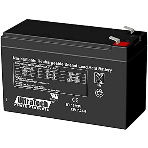 UltraTech 1272F1 12 Volt 7.0 Ah Sealed Lead Acid Battery - F1 Terminal (Replaces UT 1270)