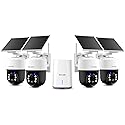 SOLIOM Security Cameras Wireless Outdoor,4K Ultra HD for Day and Night, No Subscription,Built in Radar,Solar Powered Cameras for Home Security, 360°