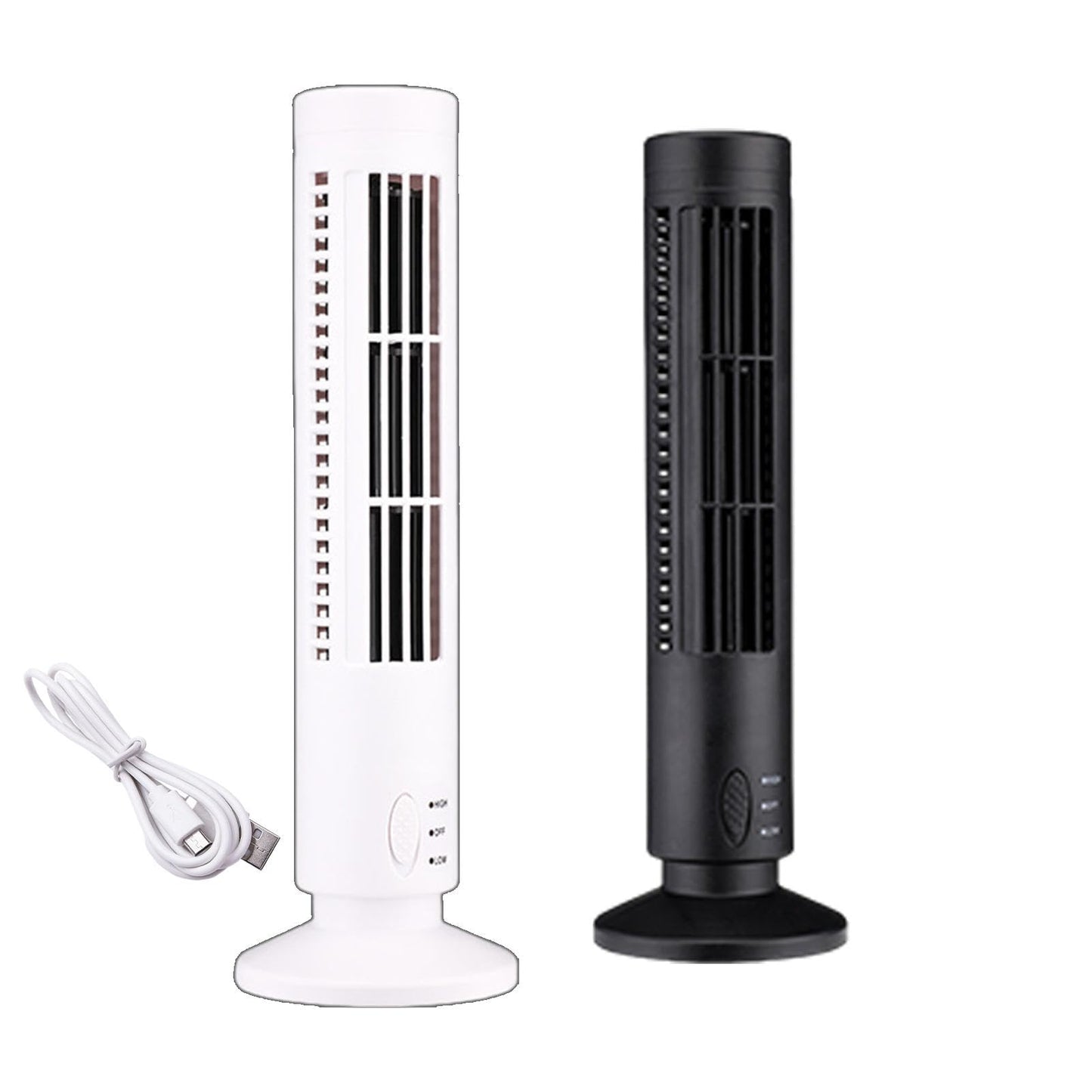 DISPRA Usb Powered Tower Fan Small Desk Strong Wind