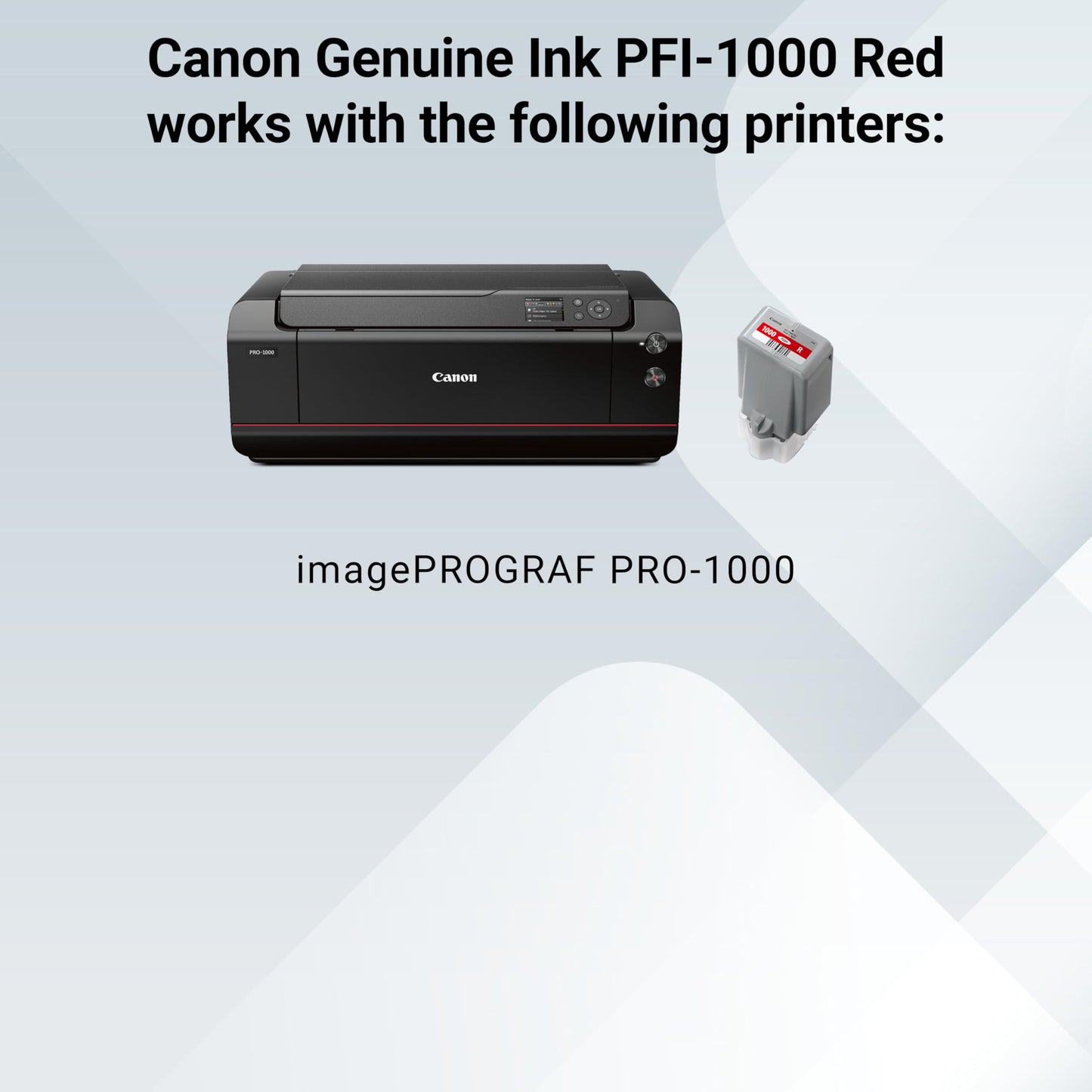 Canon PFI-1000 Genuine Red Ink Tank, Compatible with ImagePROGRAF PRO-1000 Printers