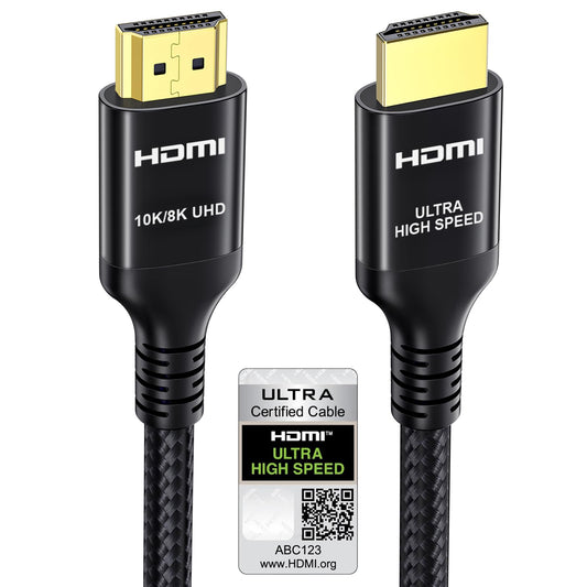Etseinri 10K 8K 4K HDMI Cable 13ft, Certified 48Gbps Ultra High Speed HDMI® Cable 4K@120Hz 8K@60Hz eARC HDCP 2.2&2.3 Dynamic HDR D.olby Atmos
