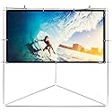 Pyle 72" Outdoor Portable Matt White Theater TV Projector Screen w/ Triangle Stand - 72 inch, 16:9, 1.15 Gain Full HD Projection for Movie / Cinema