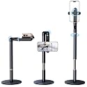 nediea Retractable Phone Stand for Desk,10.2-24.4in Height Adjustable Rotating Phone Holder for Recording,Aluminium Overhead Phone Mount for iPhone