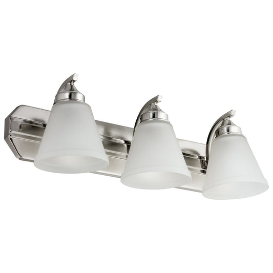 Sunlite 45057 24-Inch Modern Incandescent Vanity Bell Shaped Light Fixture, Max 100 Wattage, 120 Volts, 3 Medium E26 Base Sockets (A19), Frosted