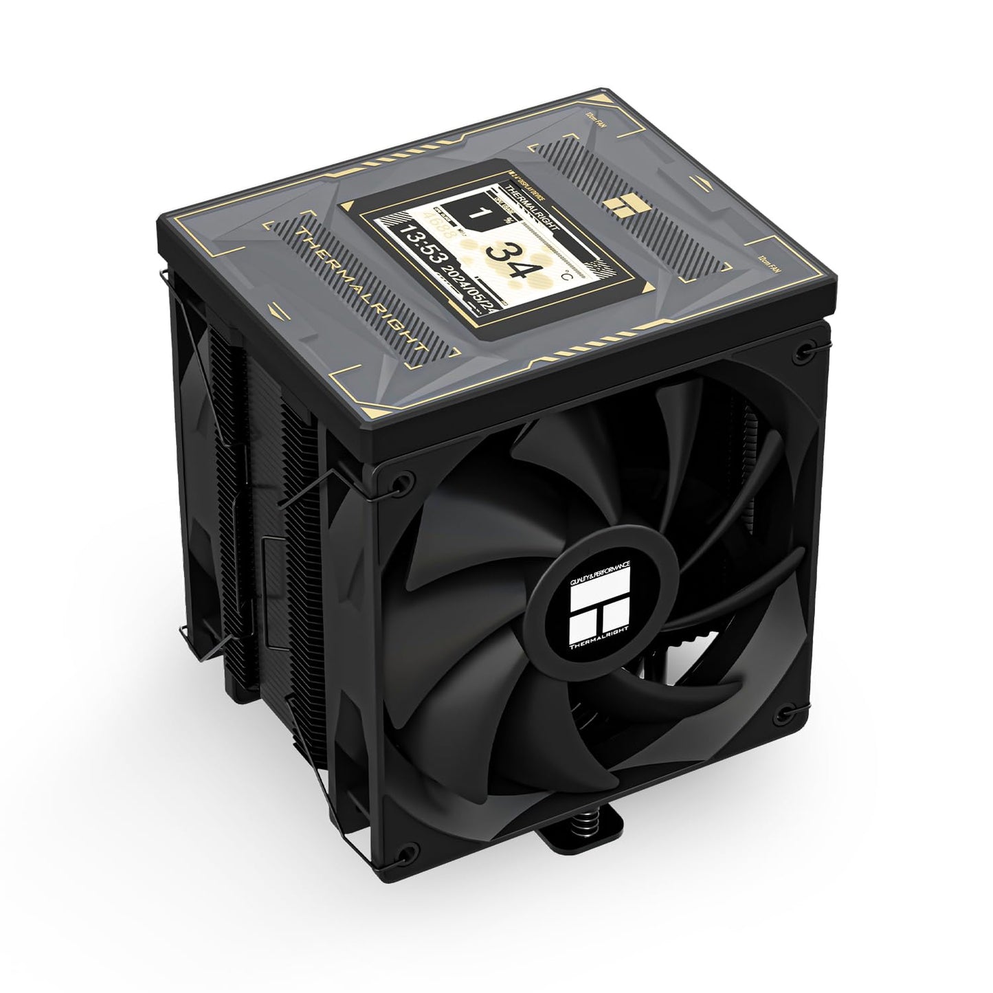 Thermalright Burst Assassin 120 Vision Black CPU Air Cooler, Desktop CPU Cooler with 1500RPM Speed,320x240 Resolving Power IPS LCD Screen