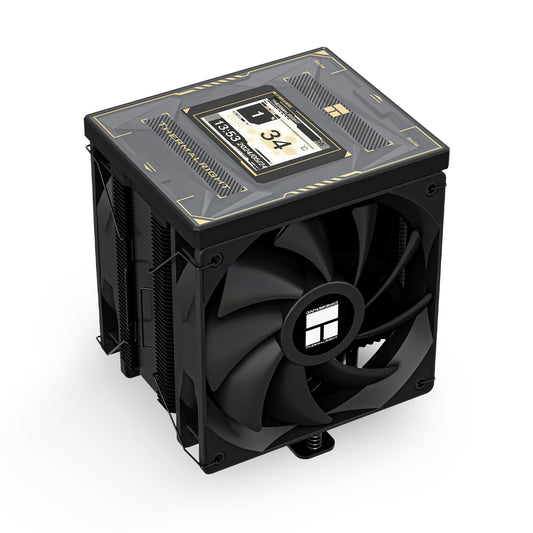 Thermalright Burst Assassin 120 Vision Black CPU Air Cooler, Desktop CPU Cooler with 1500RPM Speed,320x240 Resolving Power IPS LCD Screen
