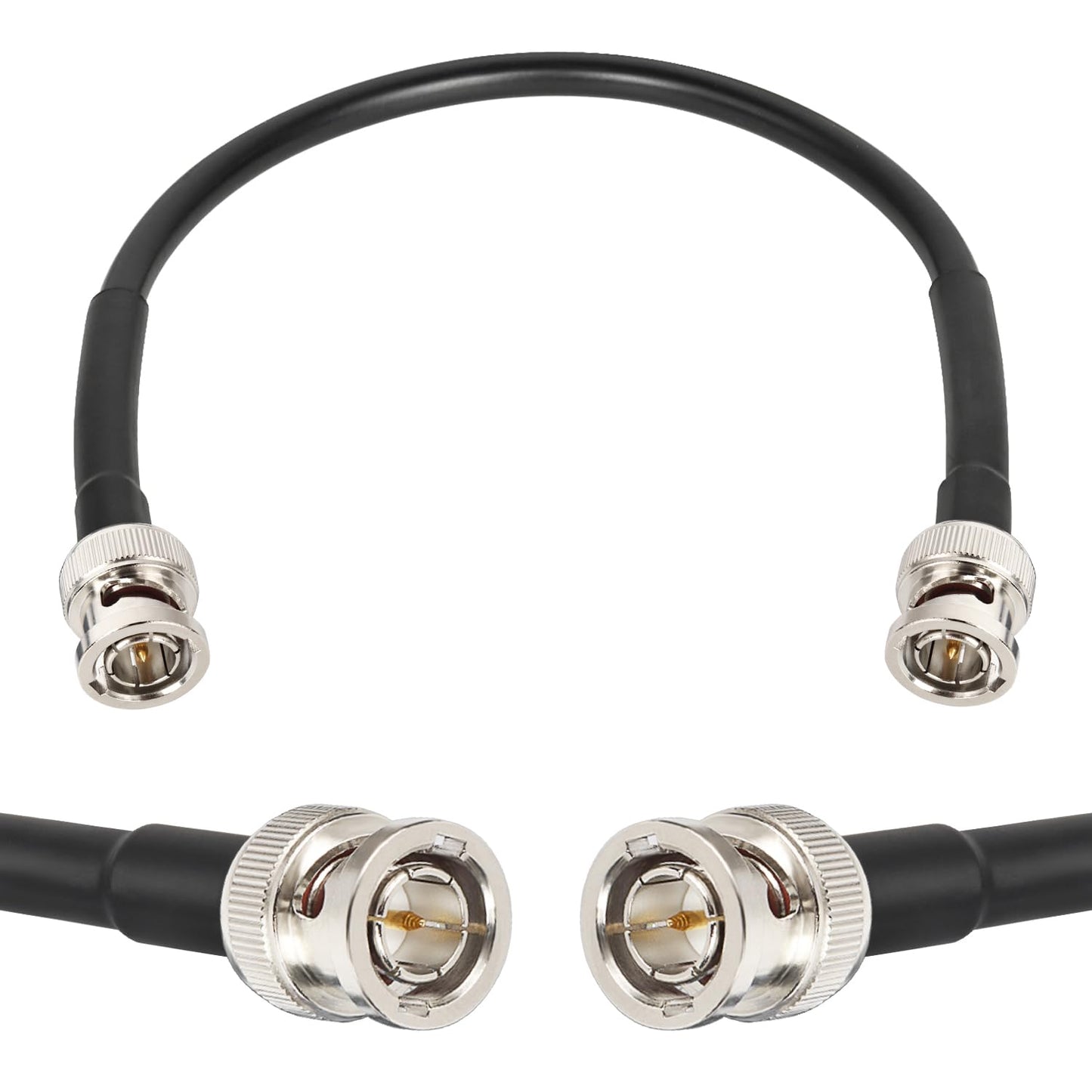 XRDS -RF 12G SDI Cables 1FT, SDI Video Cable 3G/6G/12G 75ohm BNC Male Cable Supports HD-SDI/3G/6G-SDI/4K for Video Security Camera SDI Converter