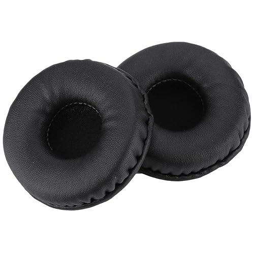 Tosuny 1 Pair 70mm Universal Replacement Earpads for Headphones, Soft Foam Ear Cushion Headset Cover Case, Black