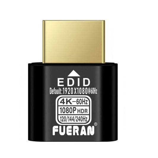 FUERAN HDMI Dummy Plug 4K HDR,edid Emulator Virtual Display Adapter,hdmi Headless Adapter 4K@60Hz?1440P@120/144Hz?1080P@120/144/240Hz