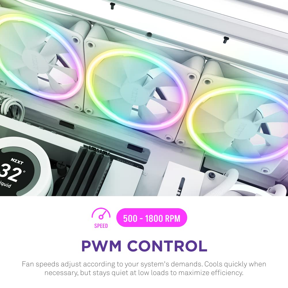 F120RGB Duo - 120mm Dual-Sided RGB Fan - Triple Pack (White) w/RGB Controller