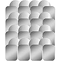 SALEX Phone Metal Stickers for Magnetic Mount. Replacement Set of 32 Car Magnet Metal Plates Inside Cell Phone Case. Silver Sticky 3M Adhesive Small