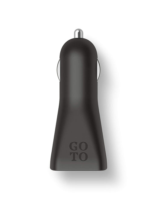 GoTo Dual USB Car Charger, Dual Port Fast USB A for iPhone 13 12 11 Pro max XR Xs SE iPad, Galaxy S21 S20 S10 Plus Ultra Note 20, Pixel 6 5 4, USB-A