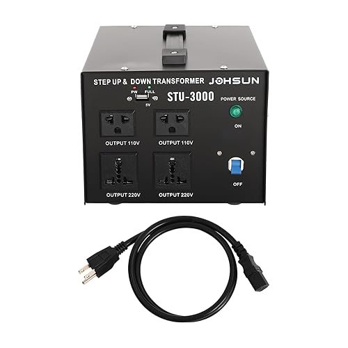 Voltage Converter Transformer 3000W (110V to 220V, 220V to 110V), Power Converter STU-3000, Step Up/Step Down Voltage Transformer Converter, Circuit…