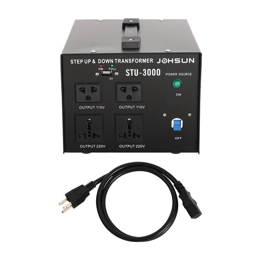 Voltage Converter Transformer 3000W (110V to 220V, 220V to 110V), Power Converter STU-3000, Step Up/Step Down Voltage Transformer Converter, Circuit…