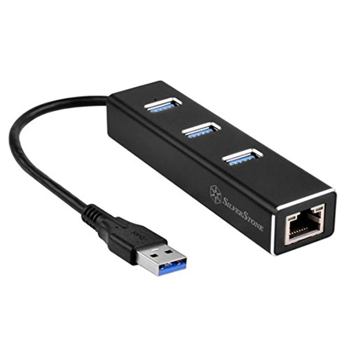 SilverStone Technology 3 Ports USB 3.1 Hub and RJ45 Gigabit Network Adapter EP04B
