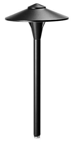 SPW Vista Professional Outdoor Lighting PR-4704-B-2.5-W-T3 Path Light with Aluminum Housing & Black Finish (Includes 2950K 2.5W T-3 LED Lamp Bulb)