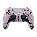 MightySkins Carbon Fiber Skin Compatible with PS5 DualSense Edge Controller - Cherry Blossom Dream Protective, Durable Textured Carbon Fiber Finish