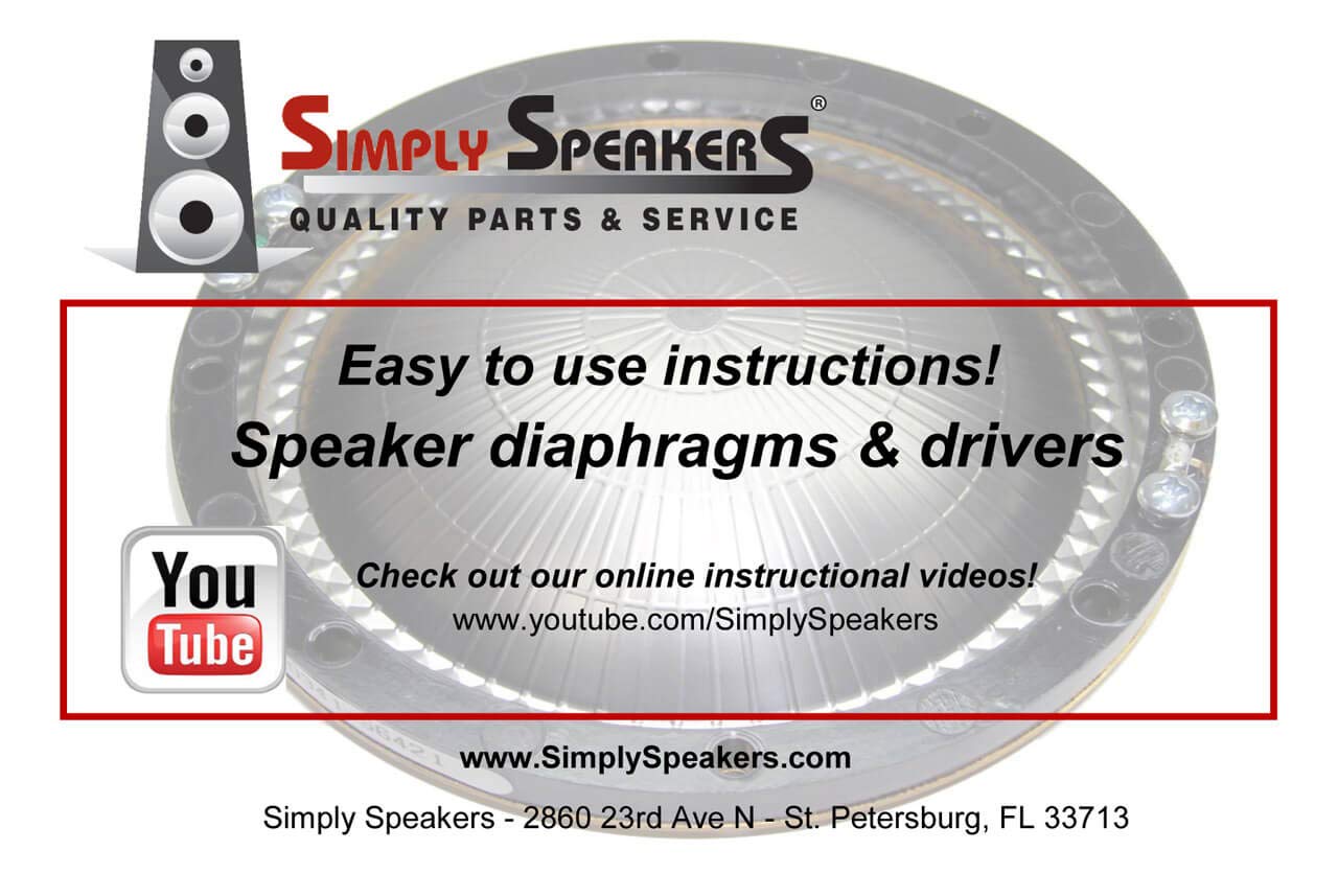 SS Audio Diaphragm Compatible with JBL 2406H Horn Driver, D-2406