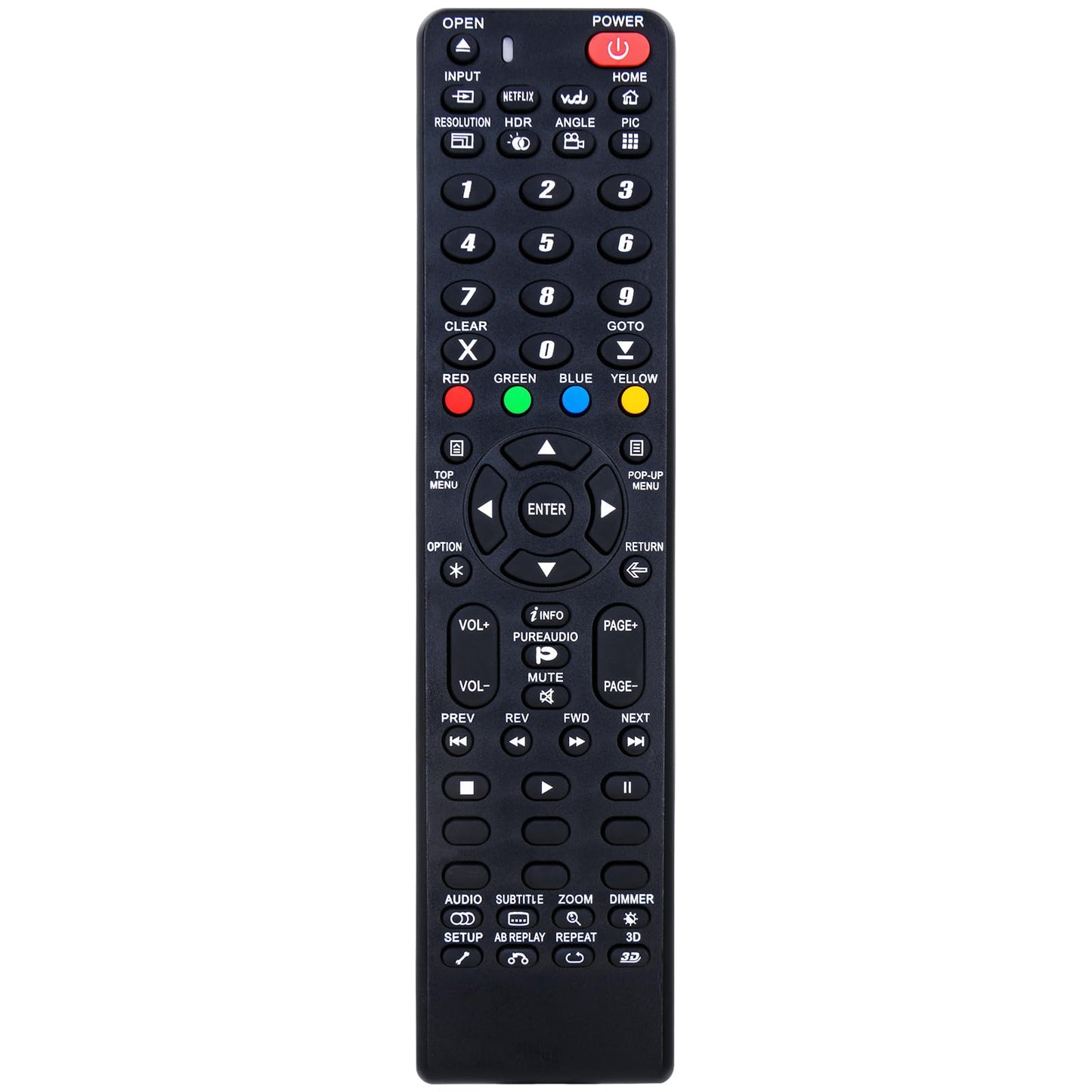 Replacement Remote Control for Oppo BDP-83 BDP-83SE BDP-80 BDP-80 BDP-83 3D Blu-ray Disc Player (with Wall Mounting Bracket)