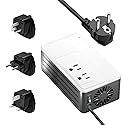 1200W Universal Travel Adapter Converter Step-Down 220V to 110V, 2 lbs Light Weight, Stable Pure Sine Wave, for Hair dryers, straighteners, Curling…