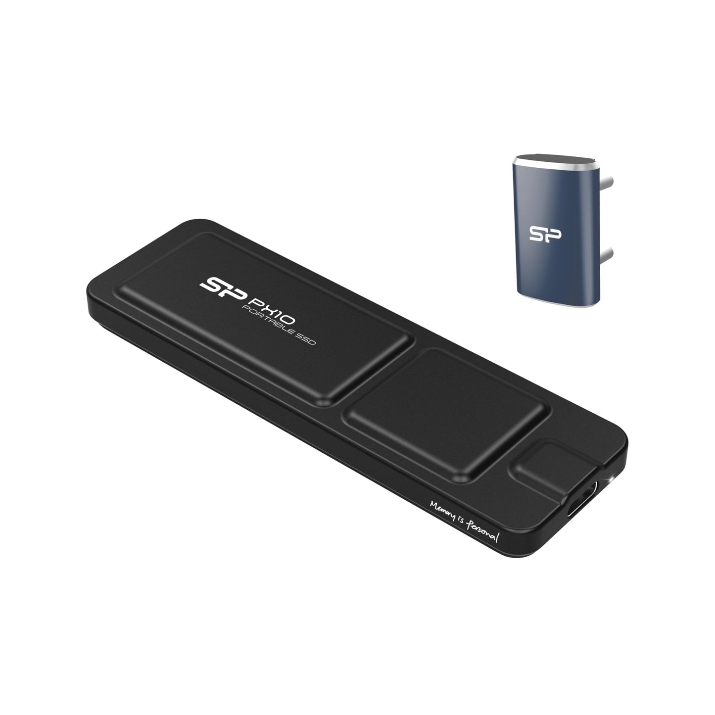 Silicon Power 1TB PX10 Type-C 3.2 Gen 2 Portable SSD - Up to 1050MB/s (Black)