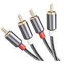 SOTHENG RCA Cable, 2-Male to 2-Male RCA Audio Stereo Subwoofer Cable Auxiliary Audio Cord for Home Theater, HDTV, Amplifiers, Hi-Fi Systems,Speakers