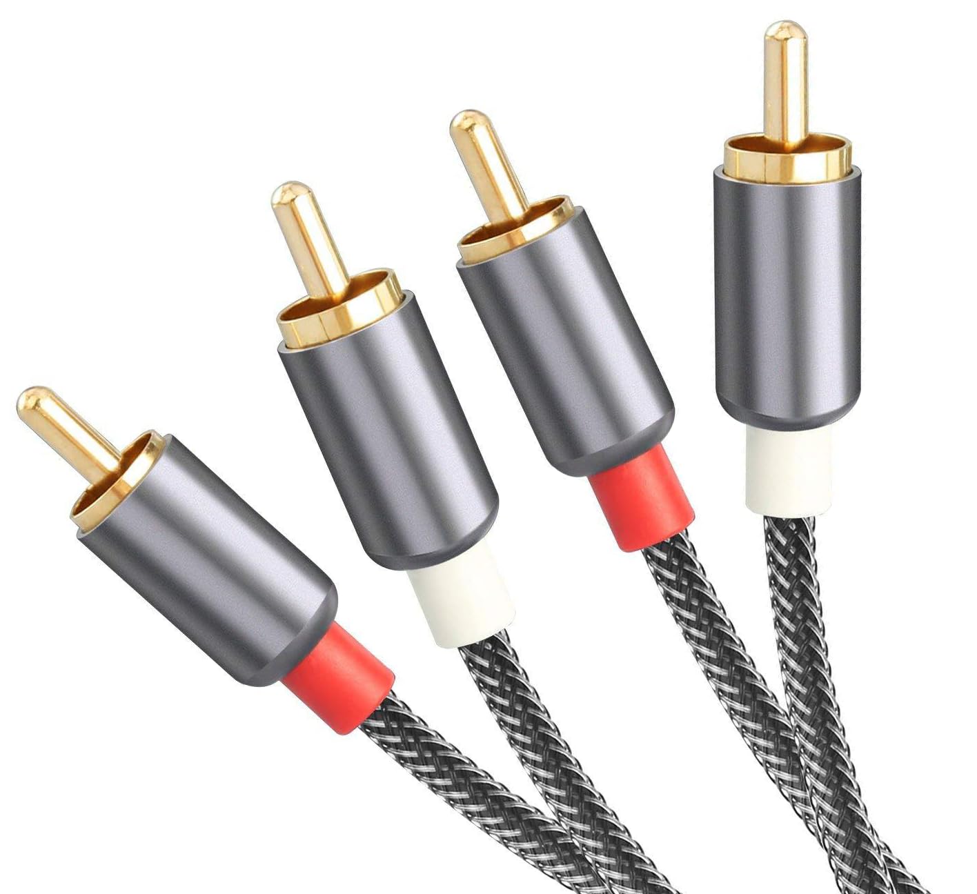 SOTHENG RCA Cable, 2-Male to 2-Male RCA Audio Stereo Subwoofer Cable Auxiliary Audio Cord for Home Theater, HDTV, Amplifiers, Hi-Fi Systems,Speakers