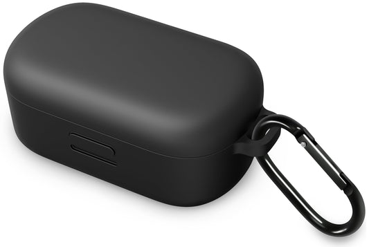 Geiomoo Silicone Case for Bose QuietComfort 2020, Soft Flexible Scratch Resistant Protective Cover with Carabiner (Black)