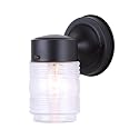 Canarm 1-Light Outdoor Lantern, Black Finish with Clear Glass, Classic Durable Outdoor Wall Lighting for Porch and Patio, Wet-Rated
