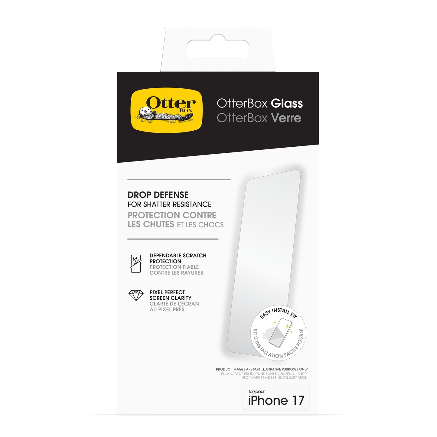 OtterBox iPhone 17 Glass Screen Protector - Shatter Resistant, Scratch & Smudge - Proof Glass Screen Protector for iPhone