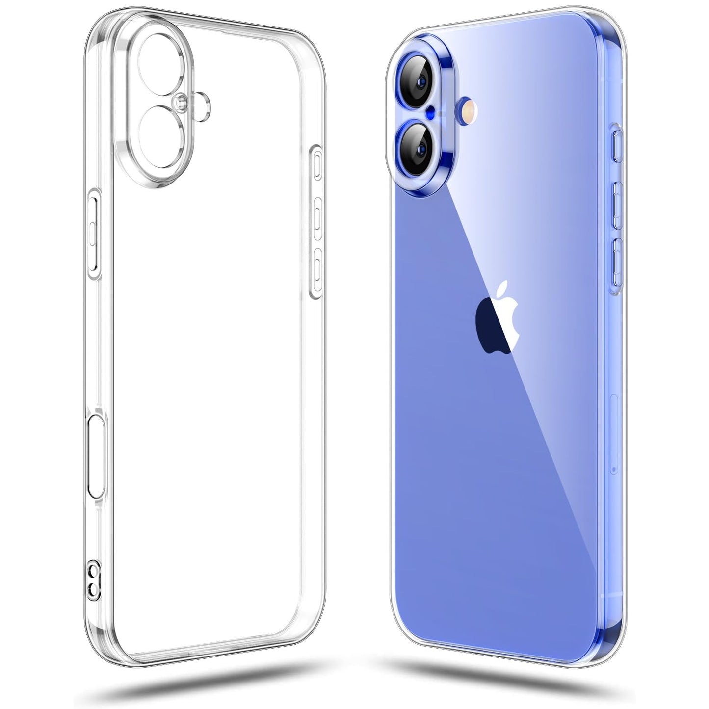 Shamo's Clear TPU Case for iPhone 16 - with Camera Protection, Ultra Slim, Shockproof, Anti-Yellowing, Scratch-Resistant, Wireless Charging