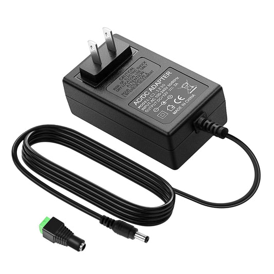 Aclorol 12V 3A Power Supply Adapter 36W 100V-240V AC to DC 12Volts Converter Adapter Transformer 3amp 2.8A2.5A2A1.5A 5.5x2.5mm 2.1mm for WS2811 12V…