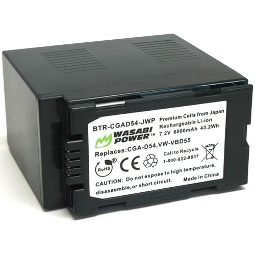 Wasabi Power Battery for Panasonic CGA-D54, VW-VBD29, VW-VBD55