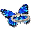 Kinizuxi Cell Phone Ring Holder, Butterfly Phone Ring Grip Stand 360°Rotation Finger Ring Kickstand Compatible with iPhone,All Android Smartphone