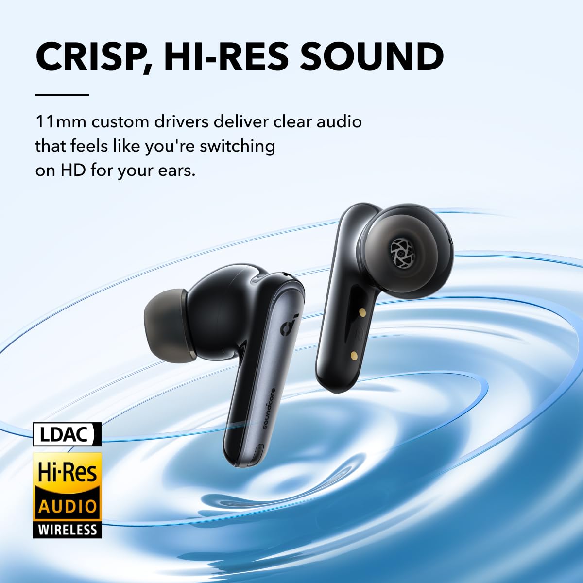 Soundcore by Anker Liberty 4 NC Wireless Noise Cancelling Earbuds, 98.5% Noise Reduction, Adaptive Noise Cancelling to Ears and Environment, Hi-Res