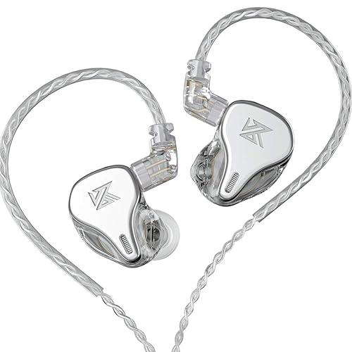 KZ DQ6 Array Type Three-Unit Dynamic in-Ear Headphone, HiFi Stereo Noise Isolating Sport IEM Wired Earphones/Earbuds/Headphones with Detachable Cable…