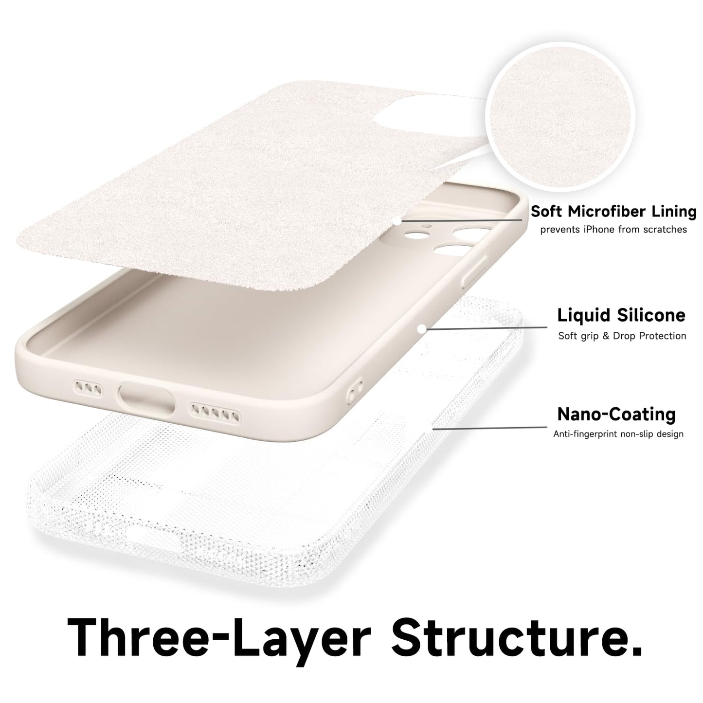 Svanove Svaove for iPhone 15 Phone Case Liquid Silicone, Thin Ultra Slim Minimalist Phone Cover, Girly Cute Plain Bright Solid Color Matte Soft Rubber