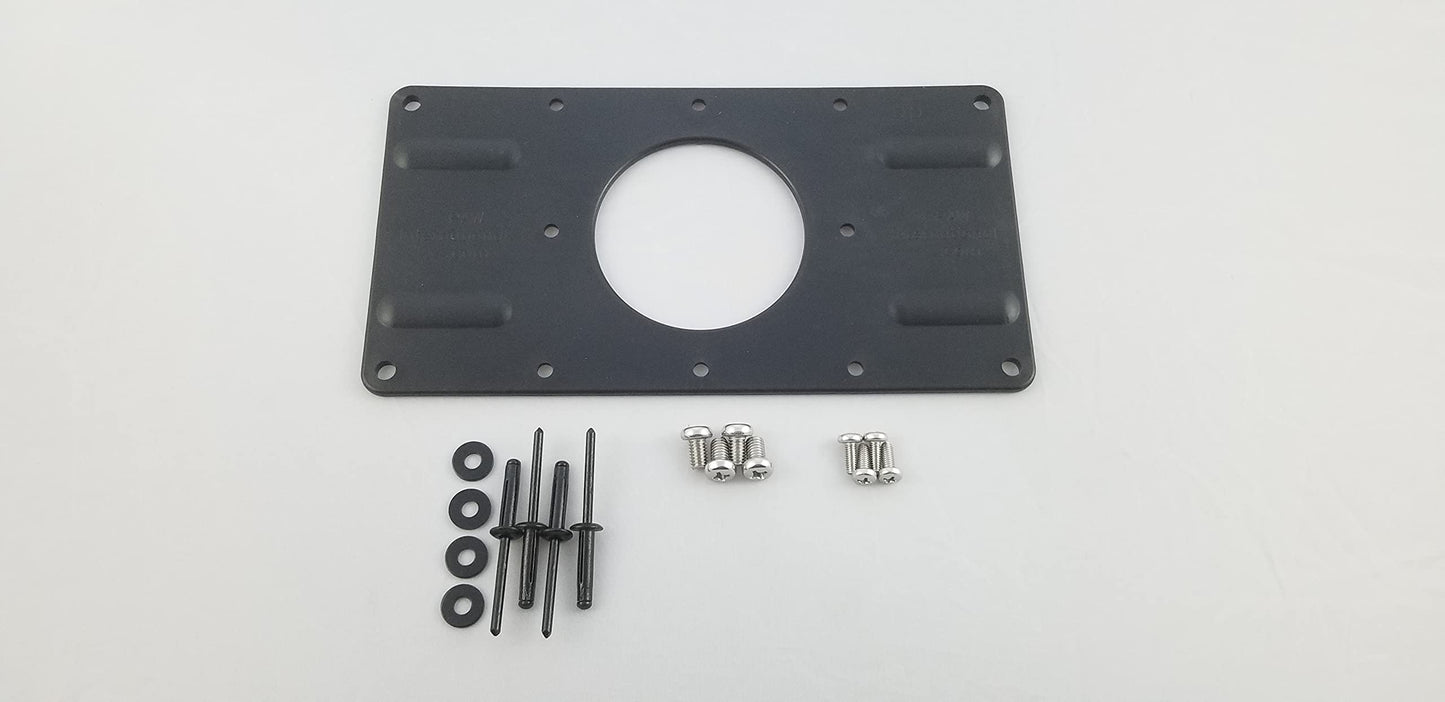 PAW International 200mm x 100mm Polymer RV TV Adapter KIT | with Tri-Fold Rivets, Washers, and TV Screws | can use with PAW Polymer or Steel TV