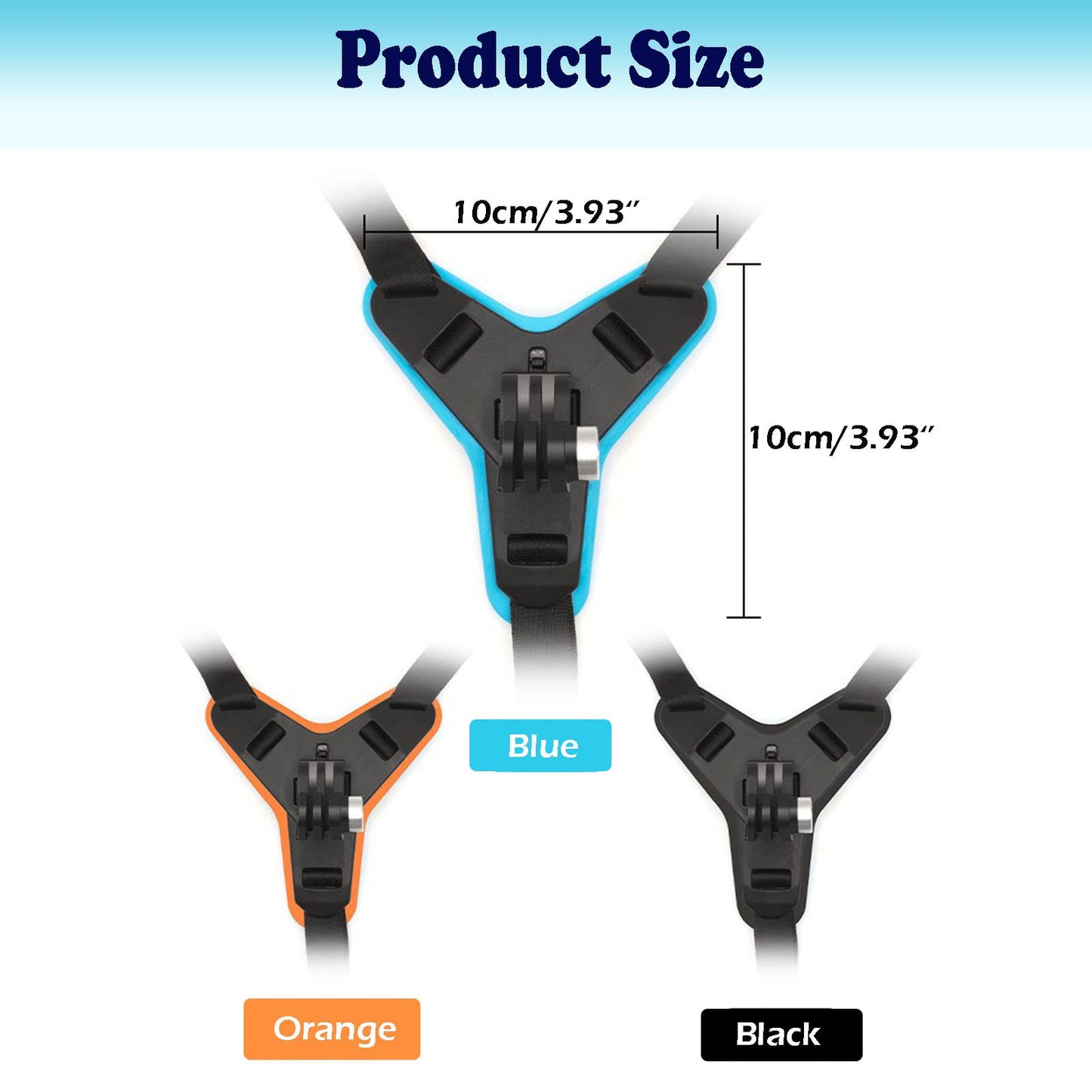 MBAFIT Helmet Chin Holder Bracket Motorcycle Chin Strap Mount for GoPro Hero 11 10 9 8,DJI OSMO Action, SJCAM,YI and Other Action Cam (Black)