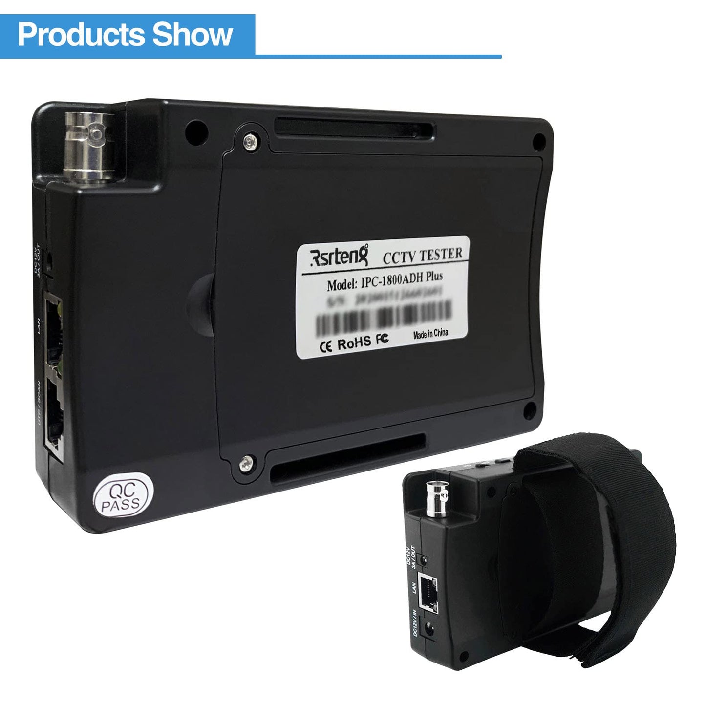 Rsrteng CCTV Camera Tester Support 12MP IP Camera 8MP TVI/CVI/AHD Camera CVBS Camera 4-inch IPS Touch Screen Monitor CCTV Tester Support POE PTZ 4K