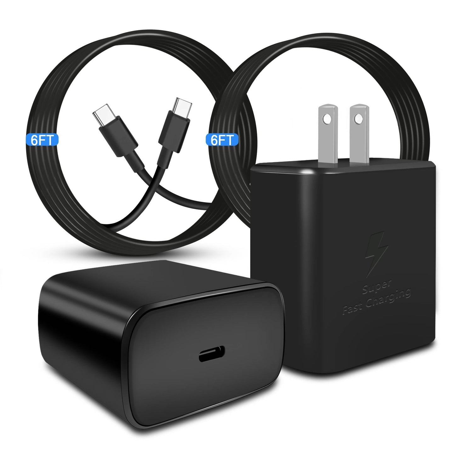 POANW 2Pack 45W USB C Super Fast Phone Charger, Compatible with Samsung GalaxyS25 Ultra/S25+/S25/S24/S23 Ultra/S23+/S22 Ultra/S22/S21 Ultra/S20