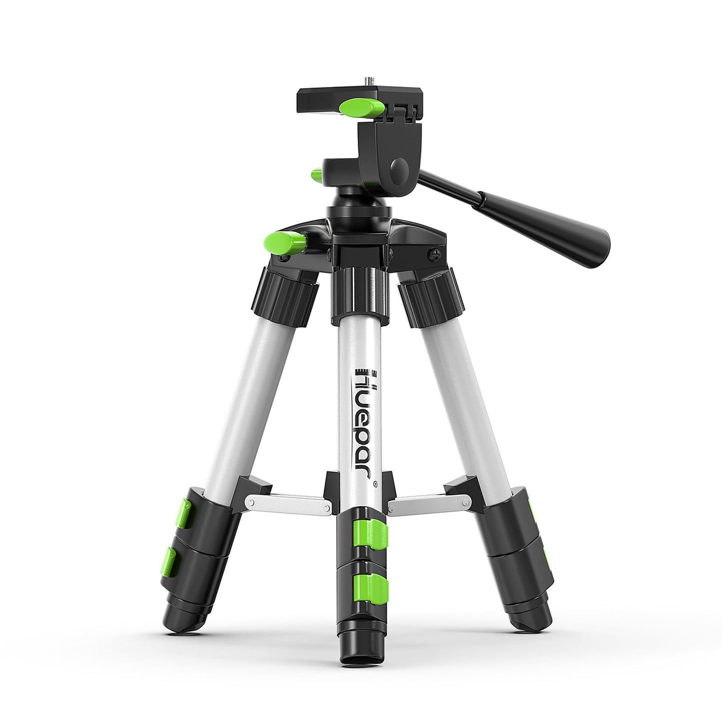 Huepar TPD05 19.7" Lightweight Aluminum Tripod-Mini Portable Adjustable Tripod for Laser Level and Camera, with 3-Way Flexible Pan Head and Bubble