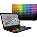MightySkins Carbon Fiber Skin for HP 17T Laptop 17.3" (2017) - Rainbow Streaks | Protective, Durable Textured Carbon Fiber Finish | Easy to Apply…