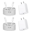 10Foot Fast iPhone Charging Cable,2Pack Super Fast iPhone USB C Wall Charger Block with 10FT USB C-C Charging Cable Type C Apple Adapter for i Phone…