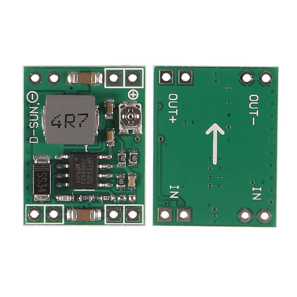 AITRIP 8 Pack Mini MP1584EN DC-DC Buck Converter Adjustable Power Supply Module 24V to 12V 9V 5V 3VCompatible with Arduino Raspberry Pi