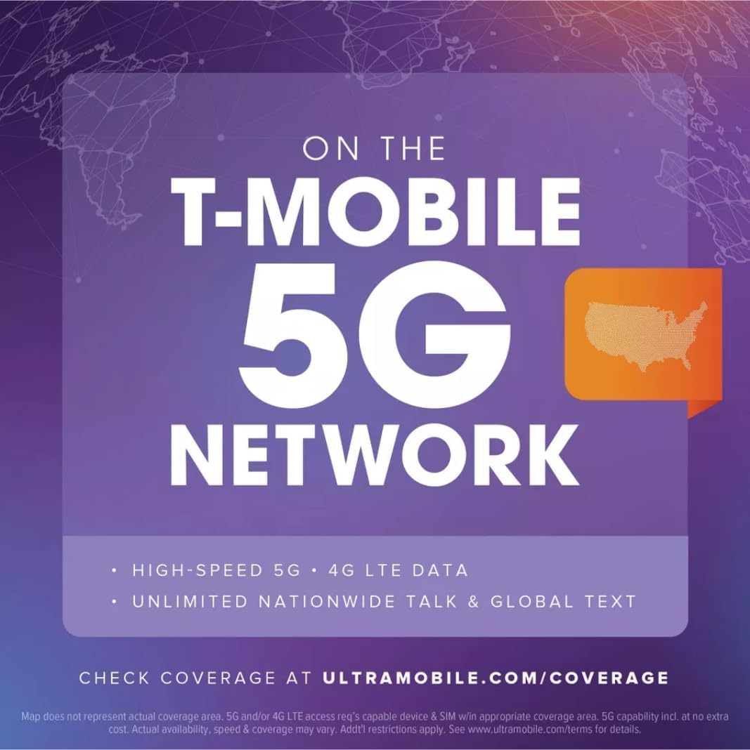 $19/mo. Ultra Mobile Prepaid Phone Plan with Unlimited Talk, Text and 4GB of 5G • 4G LTE Data (SIM Card Kit)